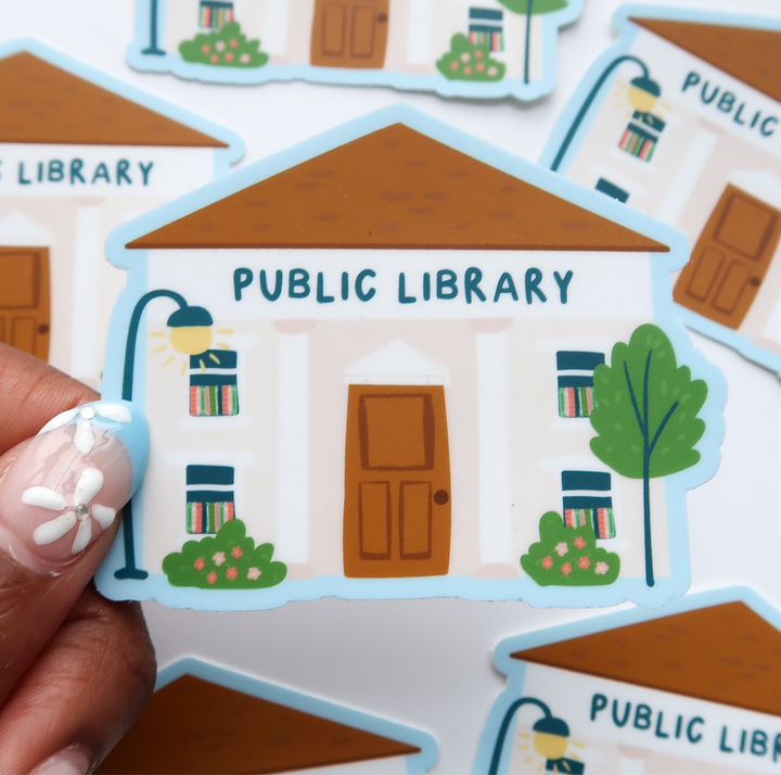 Public Library Building Sticker
