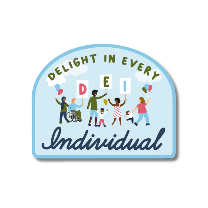 Delight Light Blue Sticker