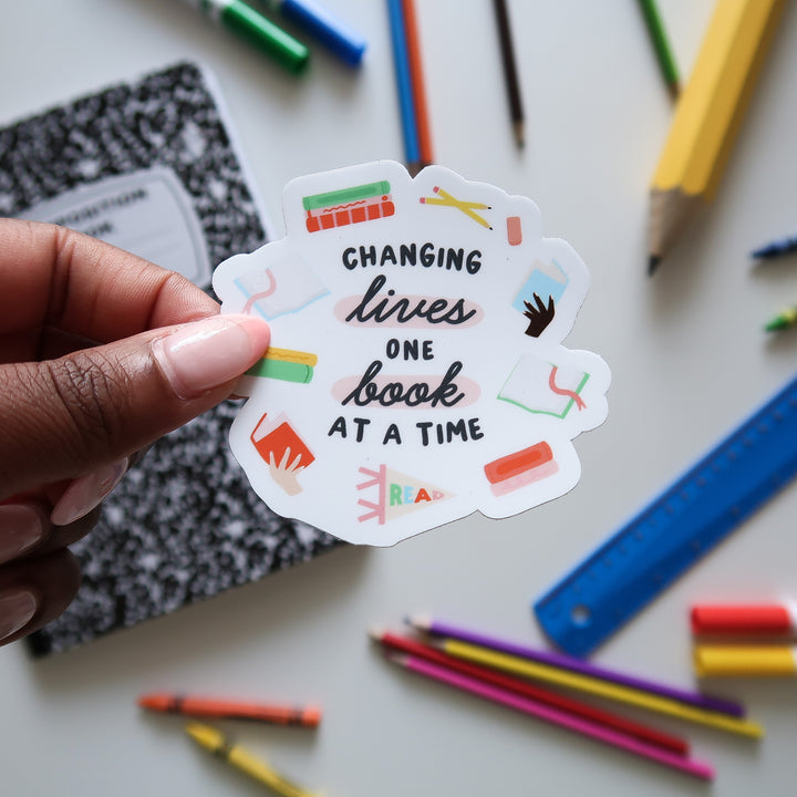 One Book at a Time Sticker