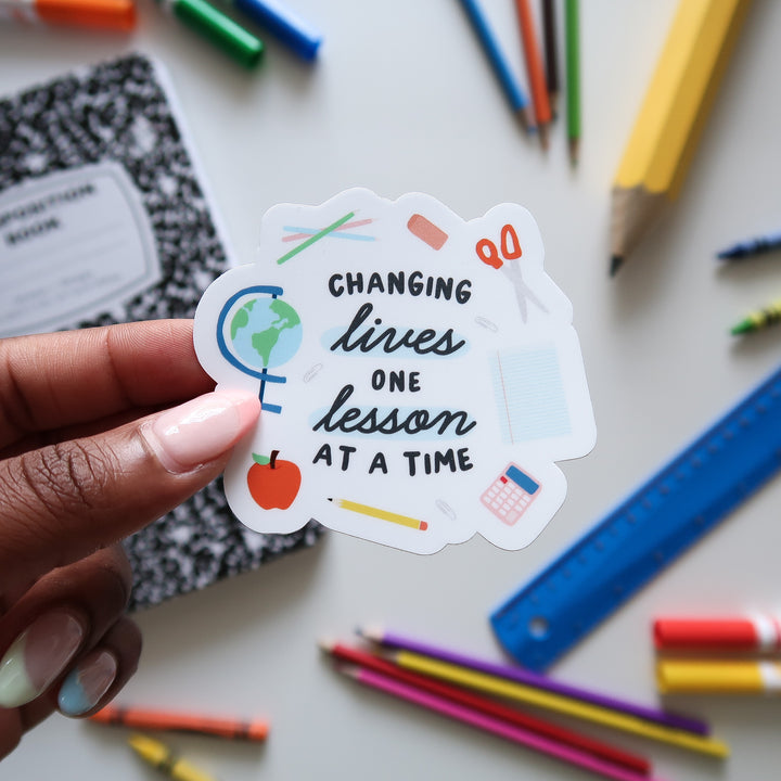 One Lesson at a Time Sticker