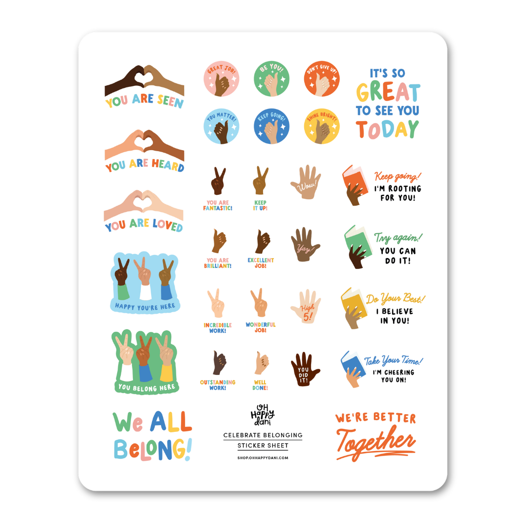 Celebrate Belonging Sticker Sheet