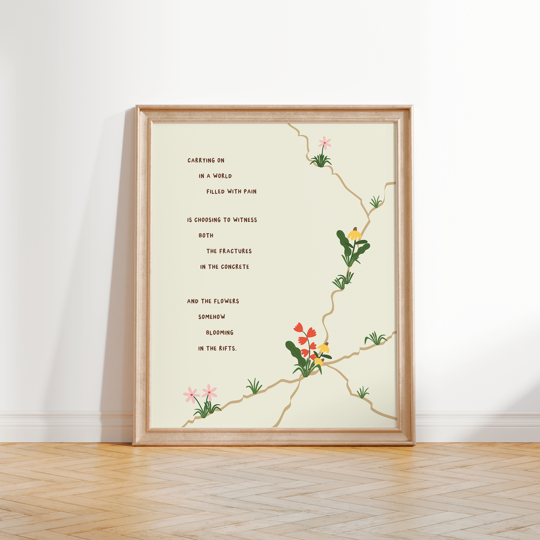 Flowers in the Rifts Print