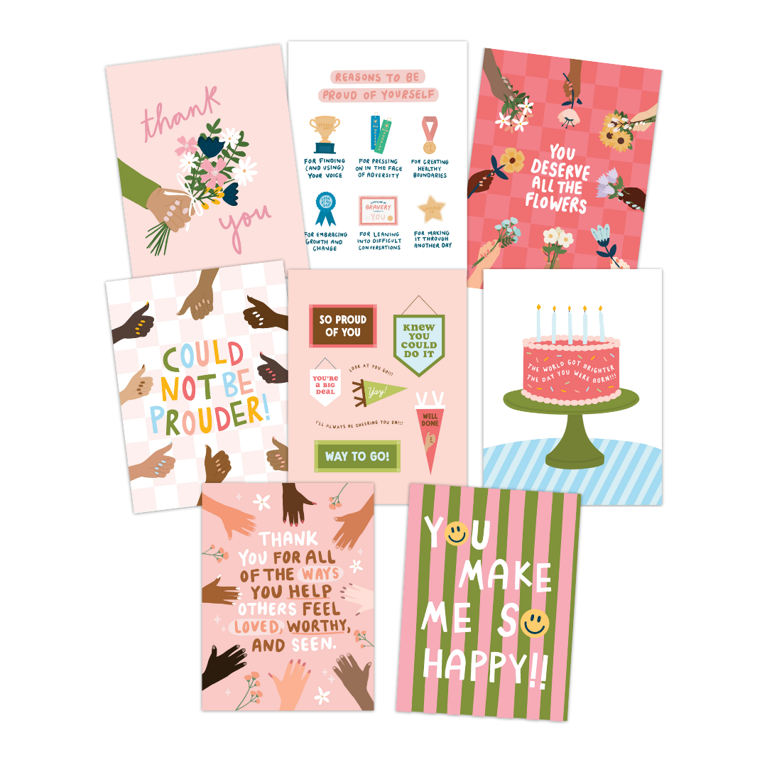 Pink Everyday Card Set