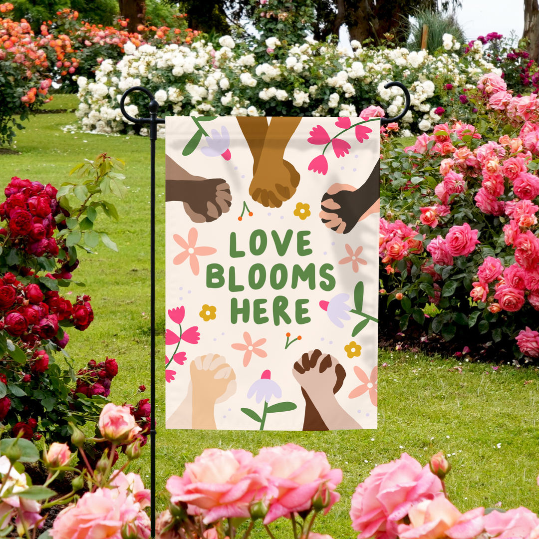 Love Blooms Here Garden Flag (Flag Only)