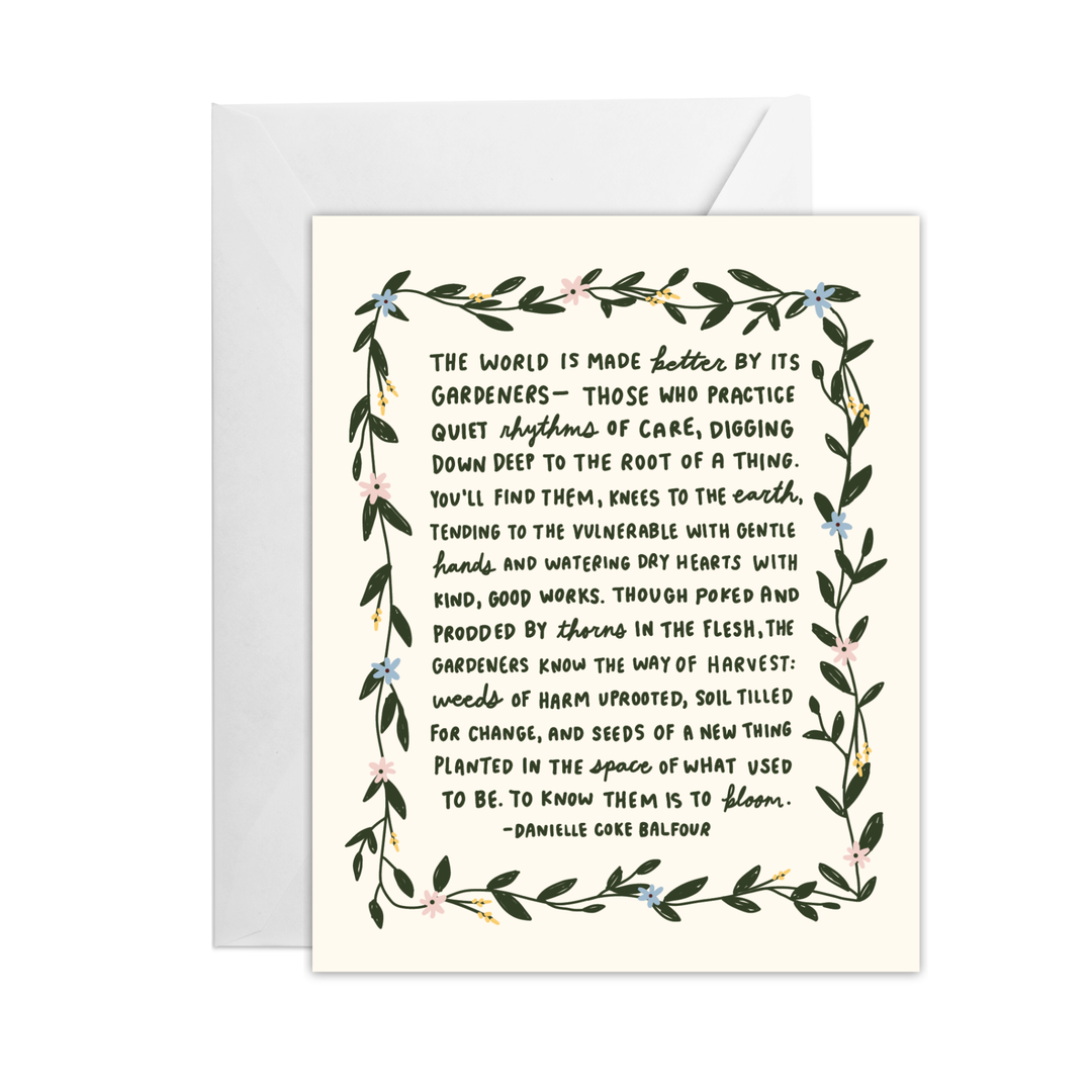 Knees to the Earth Greeting Card