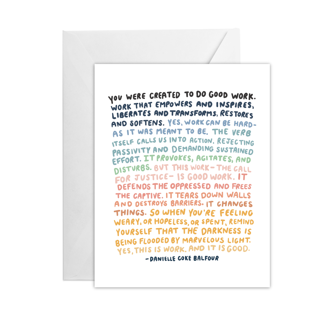 Good Work Greeting Card