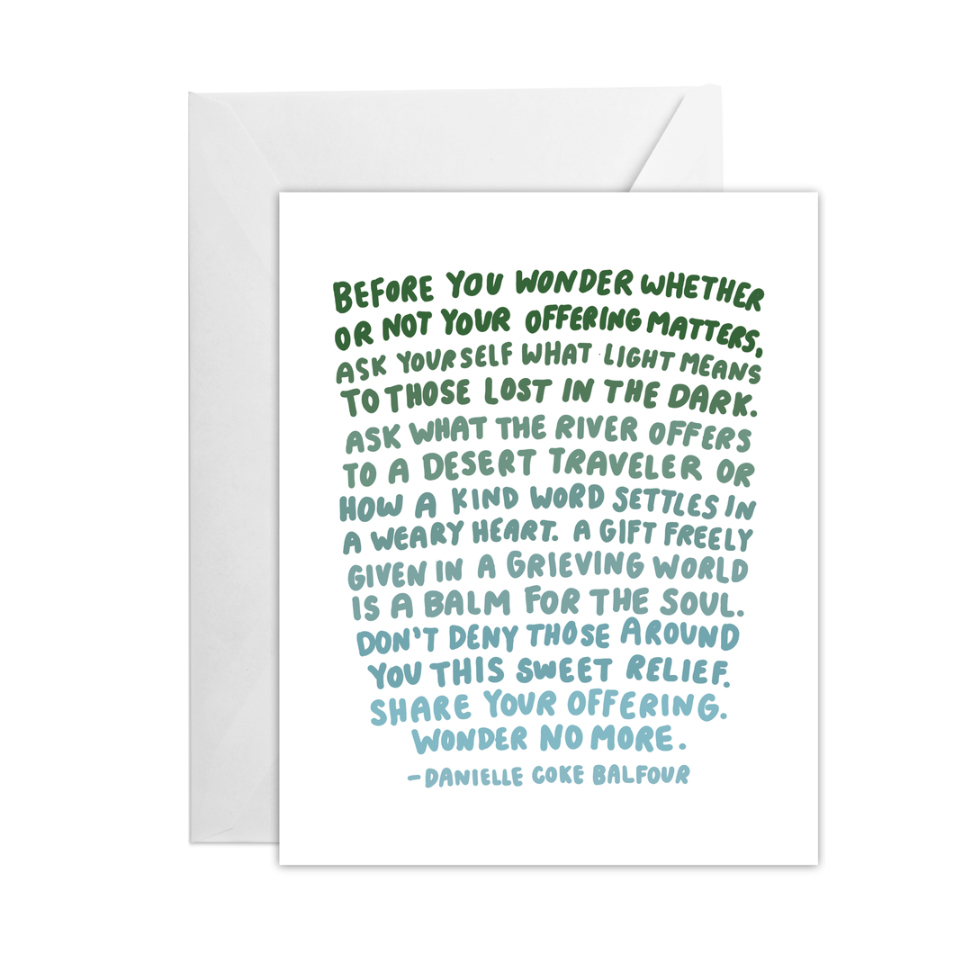 Wonder No More Greeting Card