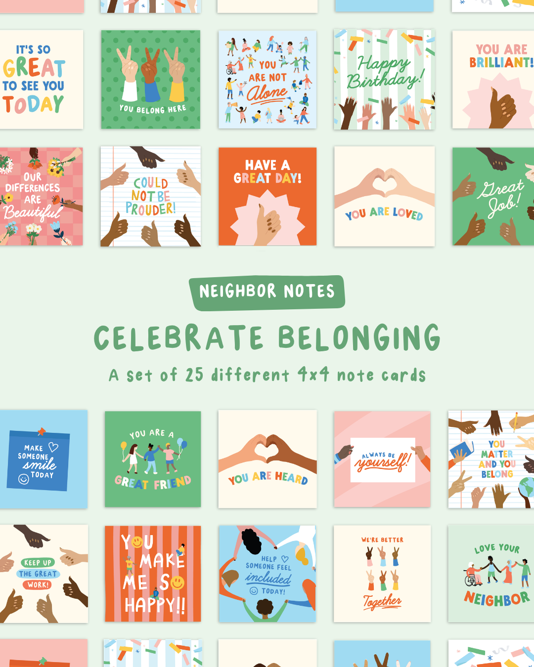 Celebrate Belonging Neighbor Notes