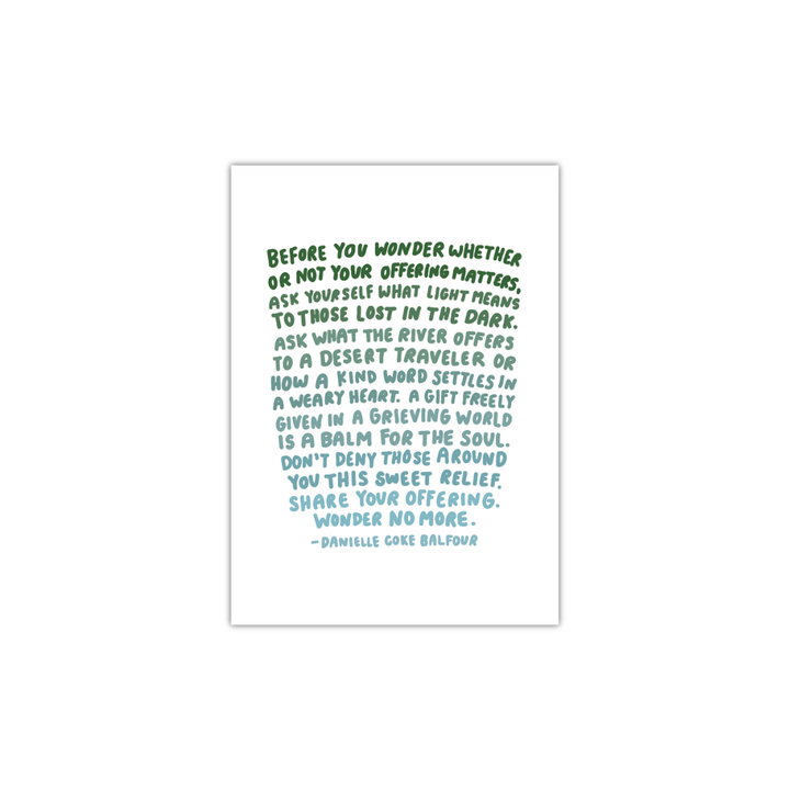 Wonder No More Mini Print