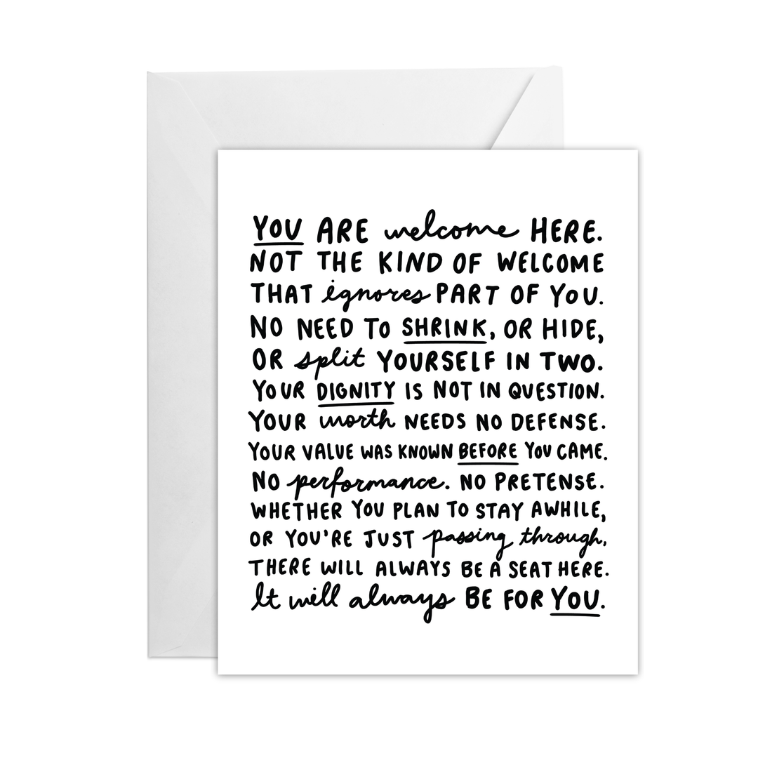 Welcome Manifesto Greeting Card