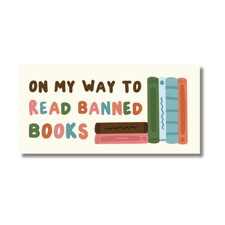 On My Way to Read Banned Books Magnet