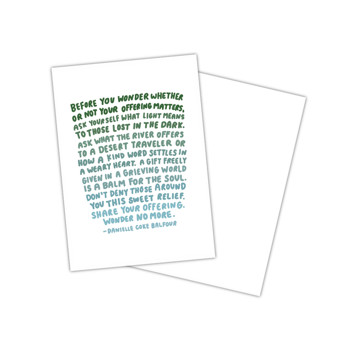 Wonder No More Mini Print