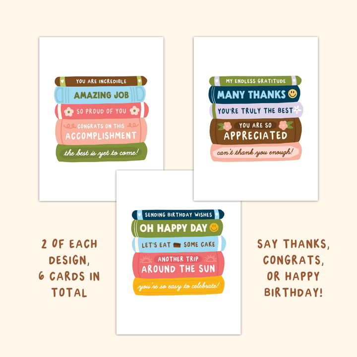 Book Stack Card Set