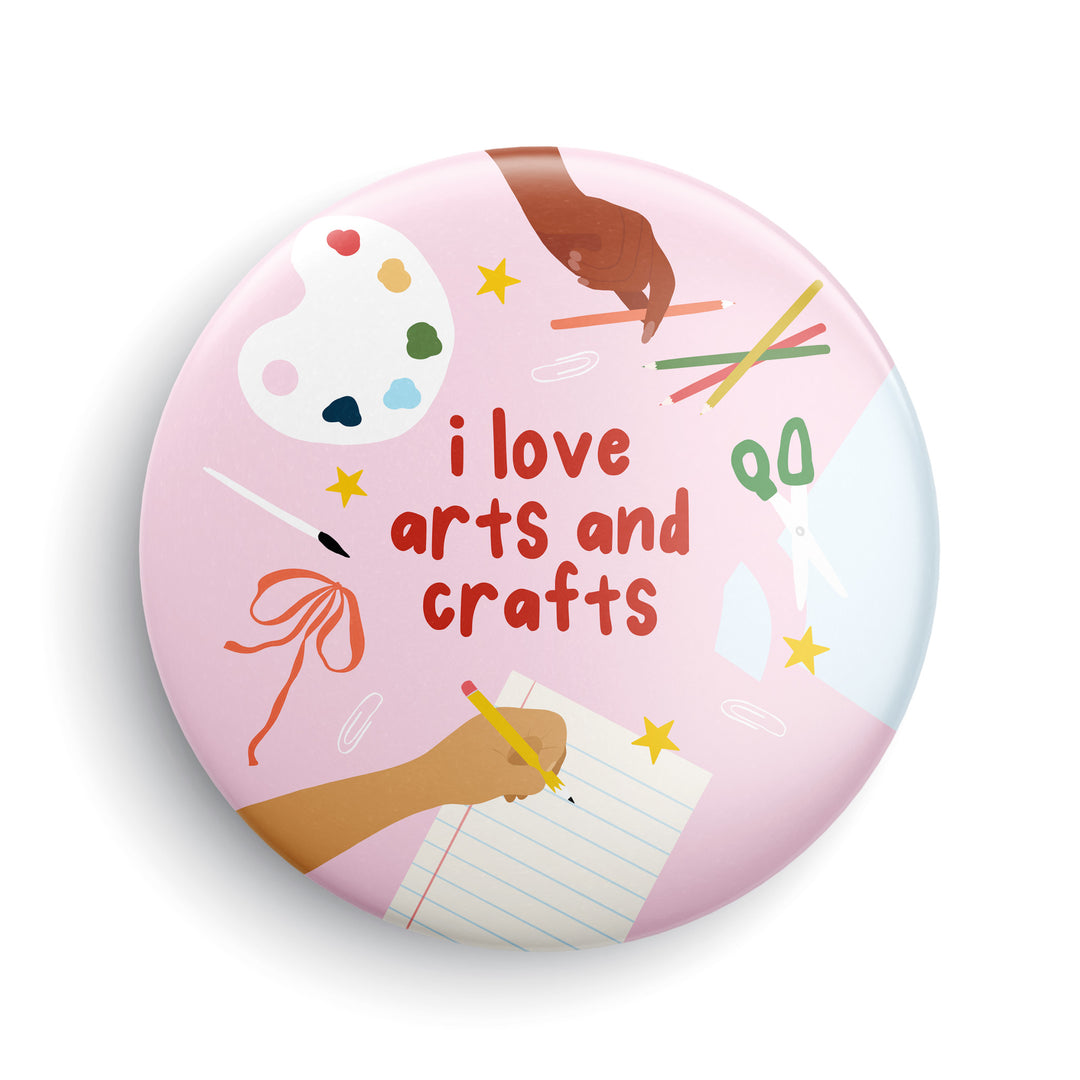 Arts And Crafts Button or Magnet