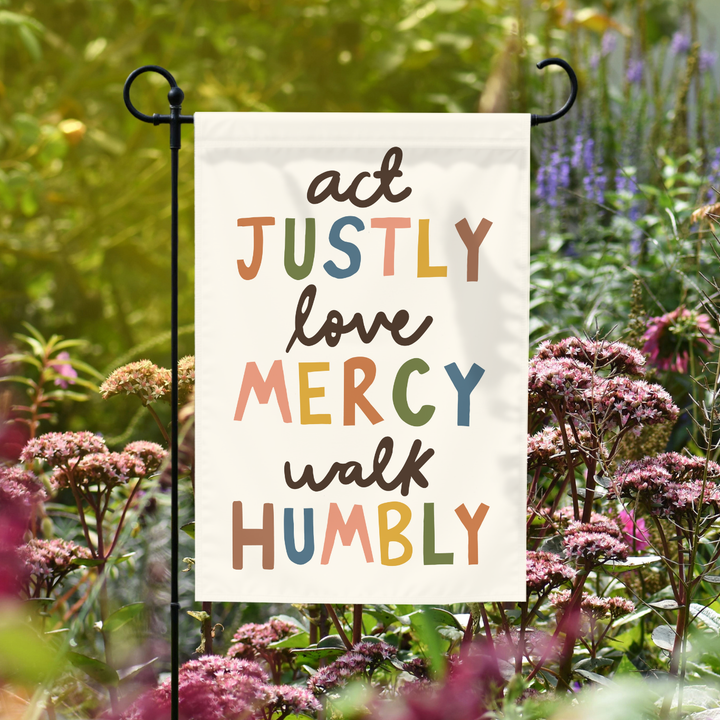 Act Justly Garden Flag (Flag Only)