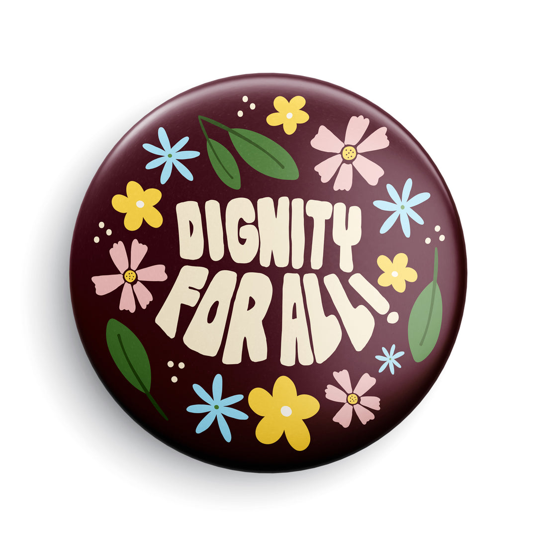 Dignity For All Button or Magnet