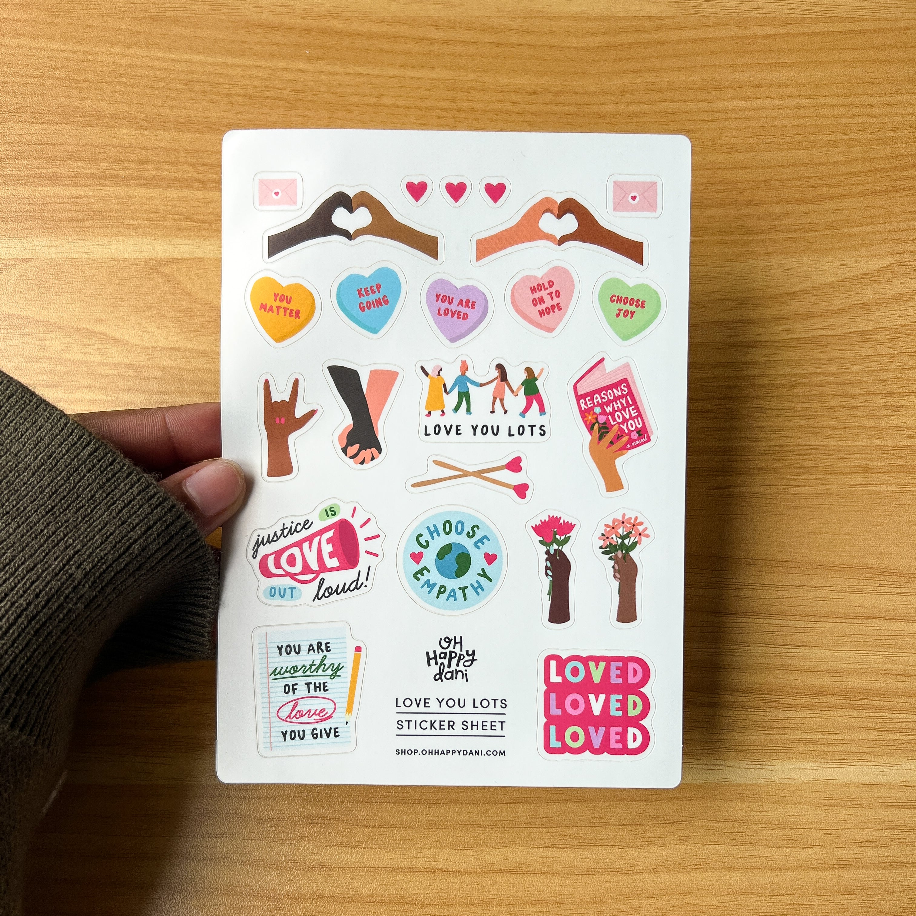 Love You Lots Sticker Sheet – Oh Happy Dani