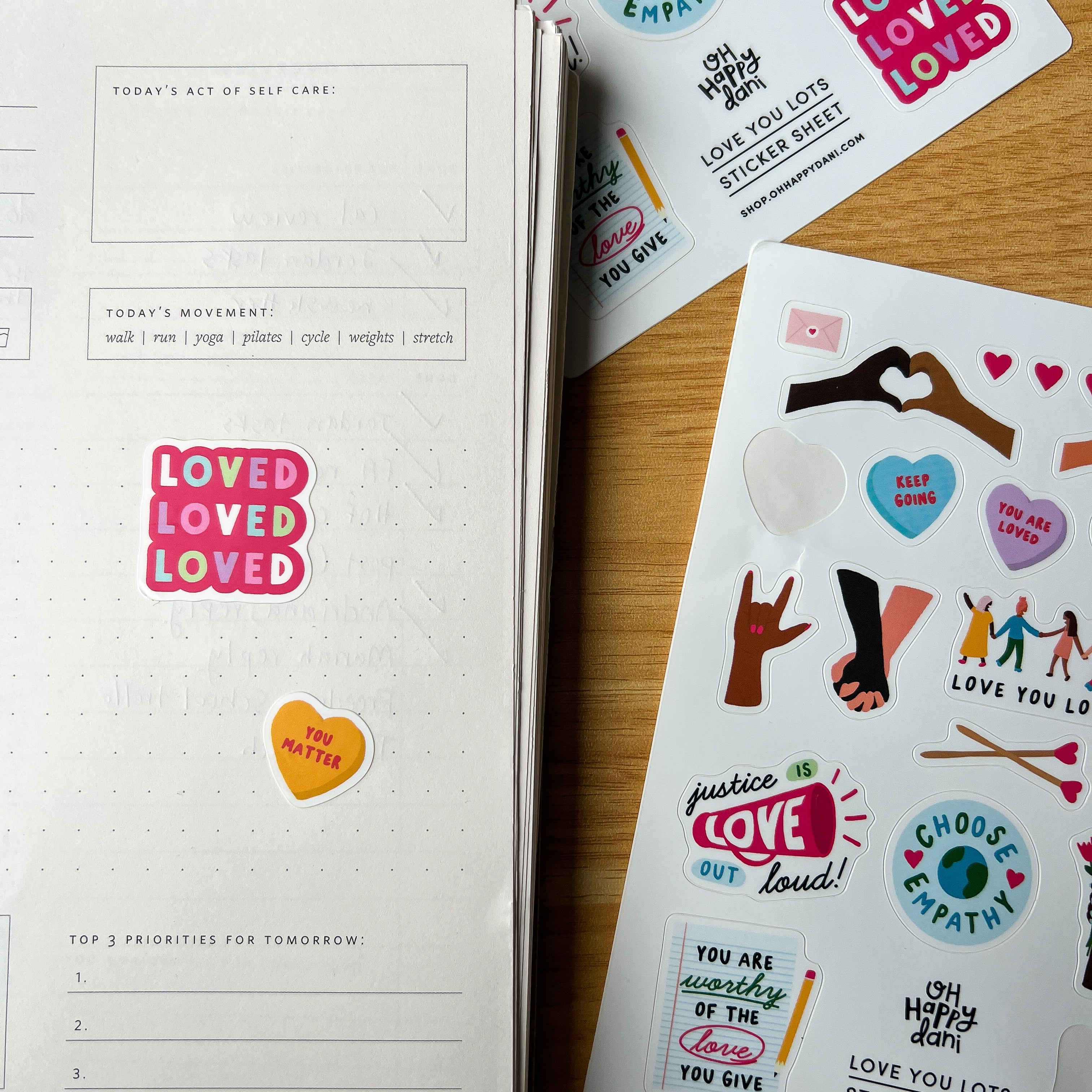 Love You Lots Sticker Sheet – Oh Happy Dani
