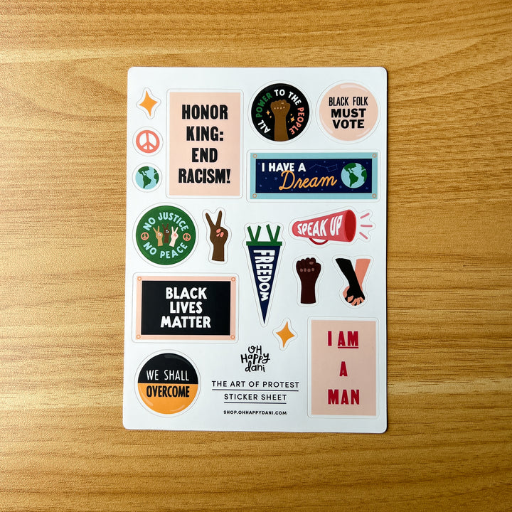 The Art of Protest Sticker Sheet – Oh Happy Dani