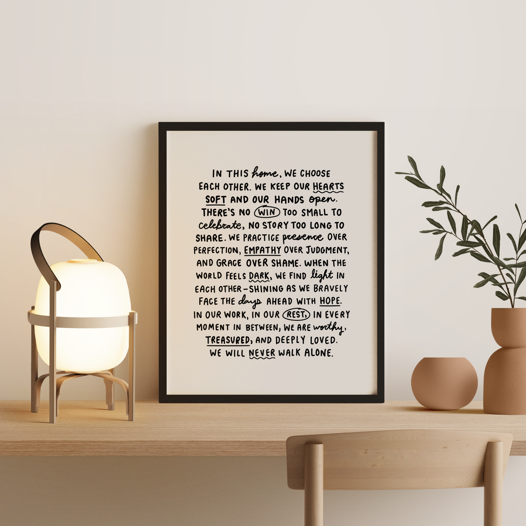 We Choose Each Other Manifesto Print