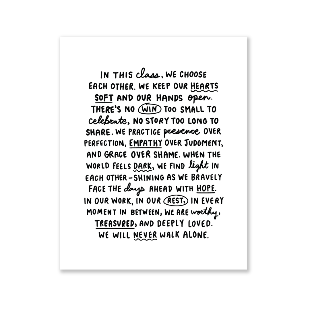 We Choose Each Other Manifesto Print