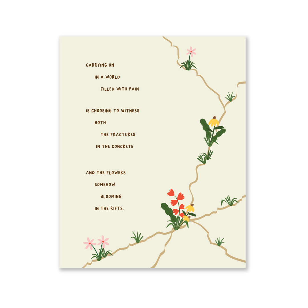 Flowers in the Rifts Print