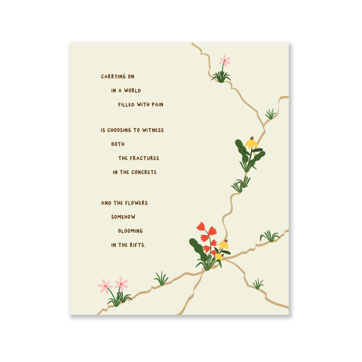 Flowers in the Rifts Print