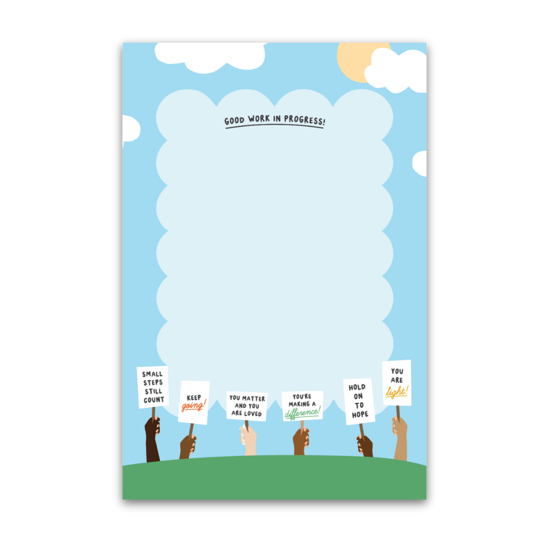 Good Work in Progress Notepad