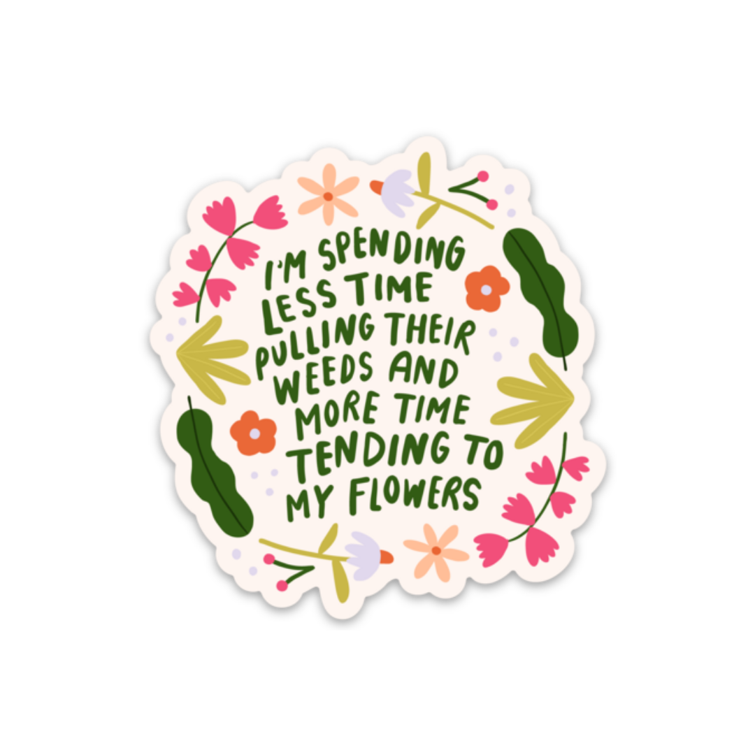 Weeds and Flowers Sticker